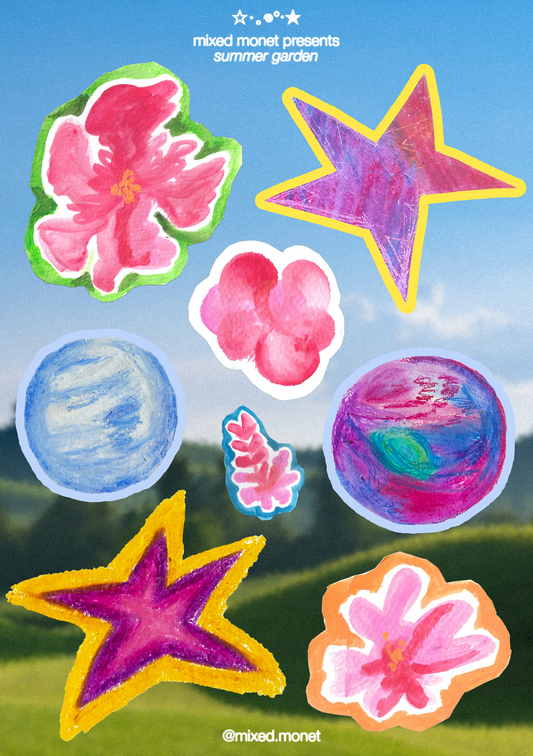 [sticker sheet] summer garden